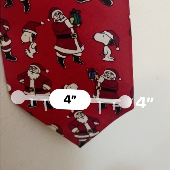 Tie Peanuts Snoopy and Santa holiday tie - Picture 7 of 10